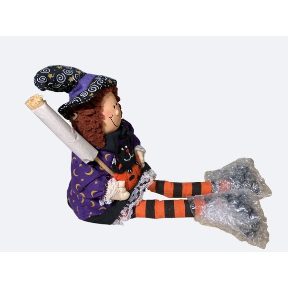 Whimsical Witch Shelf Sitter Pixie Legs Doll Halloween Decor - Picture 7 of 11
